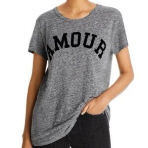 Zadig & Voltaire Heather Gray 'AMOUR' Tee Small